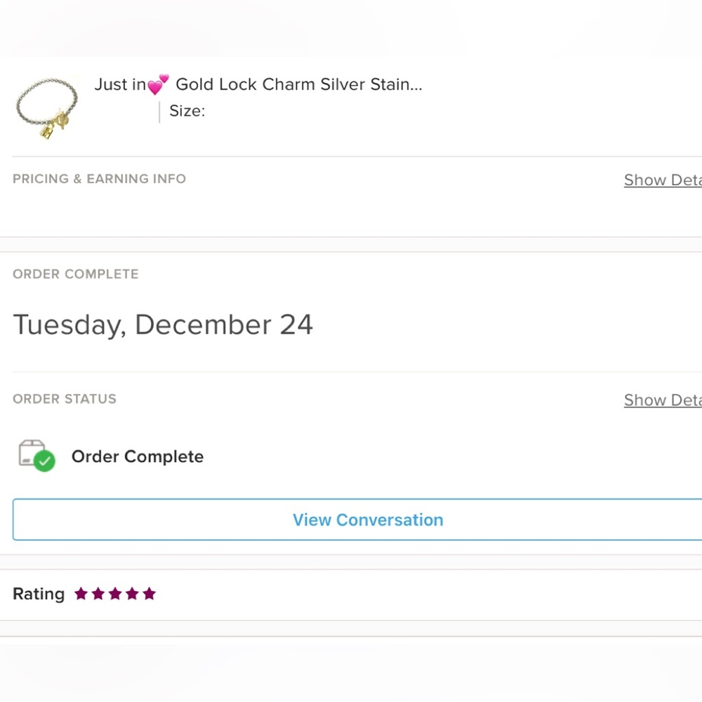✨NEW✨ Gold Lock Charm Silver Stainless Steel Bracelet - Picture 6 of 6